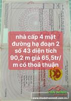 Bán nhà mặt đường số 43 Hạ Đoạn 2, Đông Hải, Hải An, Hải Phòng