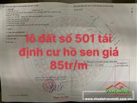 Chuyển nhượng lô đất TĐC Hồ Sen, Vĩnh Niệm, Lê Chân, Hải Phòng 