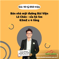 Bán nhà mặt đường Bùi Viện ( tđc Tam Kỳ ), Lê Chân, Hải Phòng