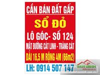 Chuyển nhượng đất Lô Góc mặt đường số 124 Cát Linh, Hải An, Hải Phòng