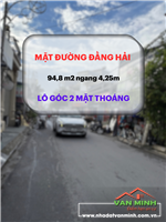 Bán đất lô góc mặt đường Đằng Hải, Hải An, Hải Phòng