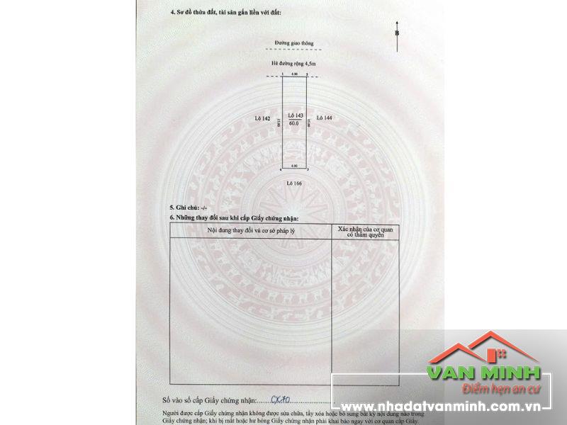 Chuyển nhượng lô đất Khu Tái định cư A51 Hồ Sen, Lê Chân, Hải Phòng