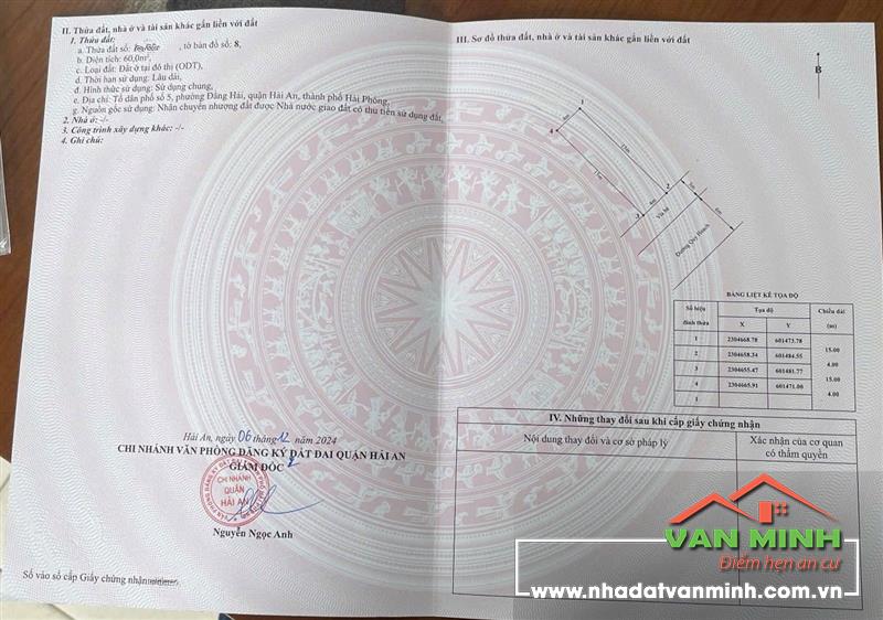 Bán đất TĐC 1.6ha Đằng Hải, Hải An, Hải Phòng