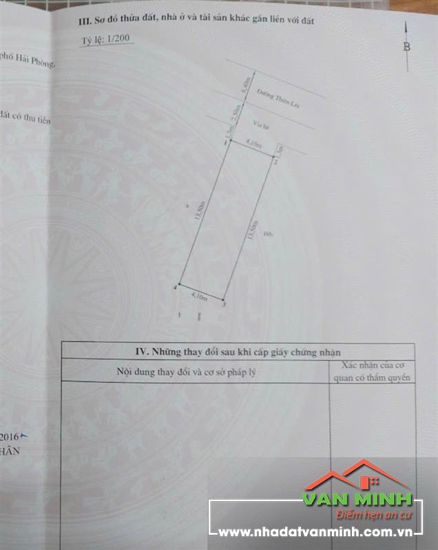 Bán đất mặt đường Thiên Lôi Lê Chân Hải Phòng 