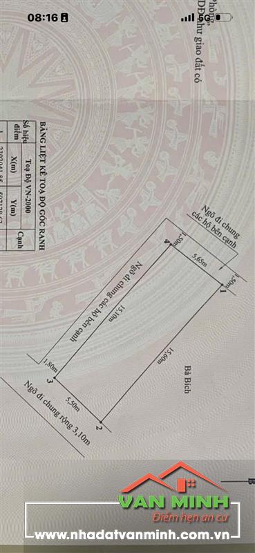 Lô góc 3 mặt thoáng, sau nhà mặt đường Thiên Lôi.  - Diện tích: 86m2 , cấp phép 3,5 tầng .  - Hướng: Đông Nam - Giá: 4.8 tỷ t