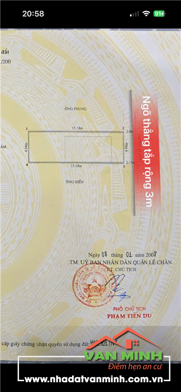 Bán đất Tuyến 2 Hoàng Minh Thảo