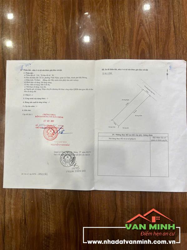 Bán đất mặt mương Khúc Thừa Dụ Lê chân Hải phòng 