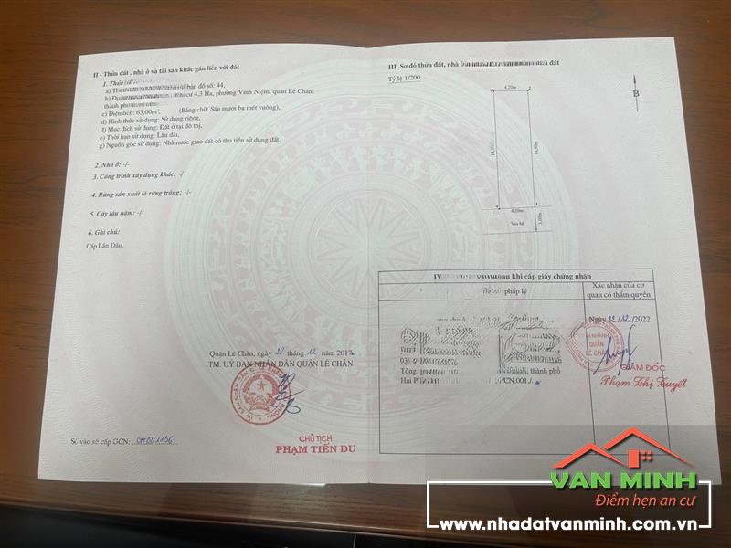 Bán đất TĐC Tam Kỳ Lê chân Hải phòng 