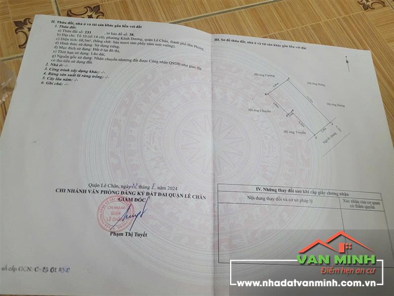 Bán đất tại Trại Lẻ Lê chân Hải phòng 