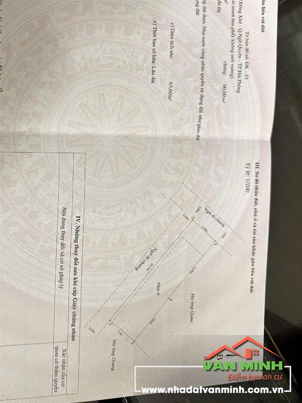 Bán lô đất mặt ngõ Đông Khê, Ngô Quyền, Hải Phòng