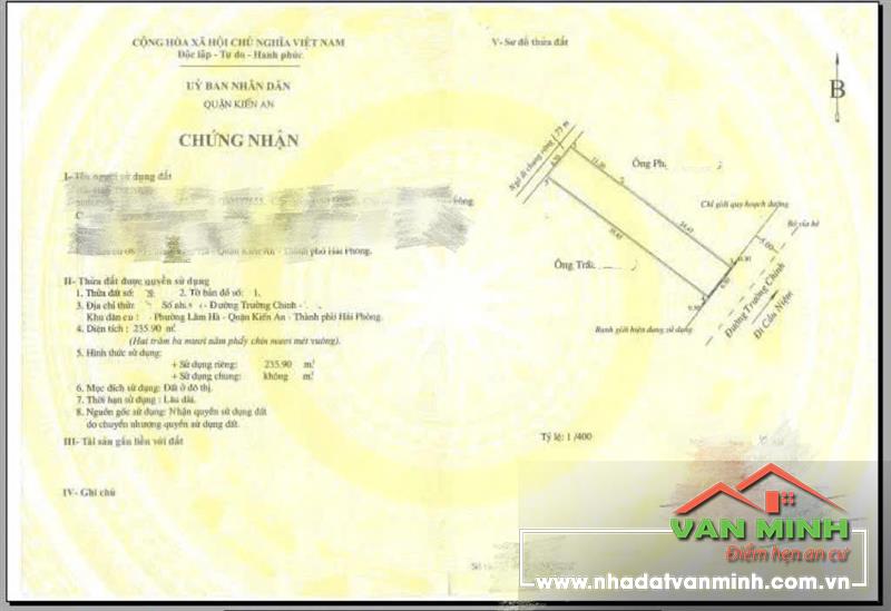 Bán nhà mặt đường Trường Chinh, Kiến An, Hải Phòng.