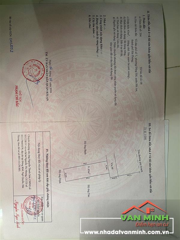 Bán đất mặt đường tuyến 2 Lê Hồng Phong, Hải An, Hải Phòng