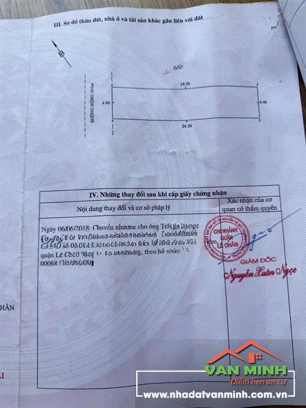 Bán đất mặt đường Khúc Thừa Dụ, Lê Chân, Hải Phòng