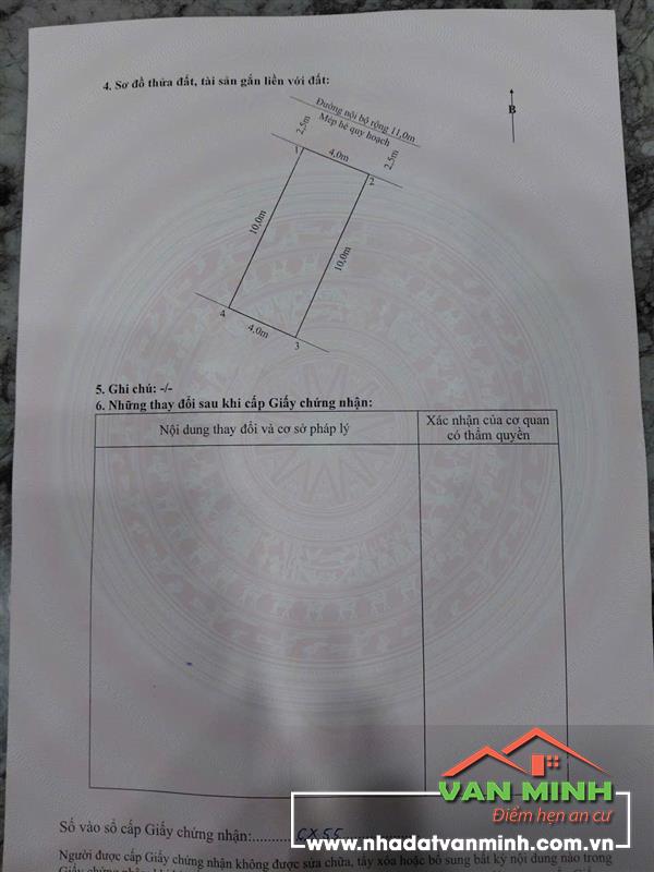 Bán đất TĐC Cây Đa khổ 40m2 view vườn hoa