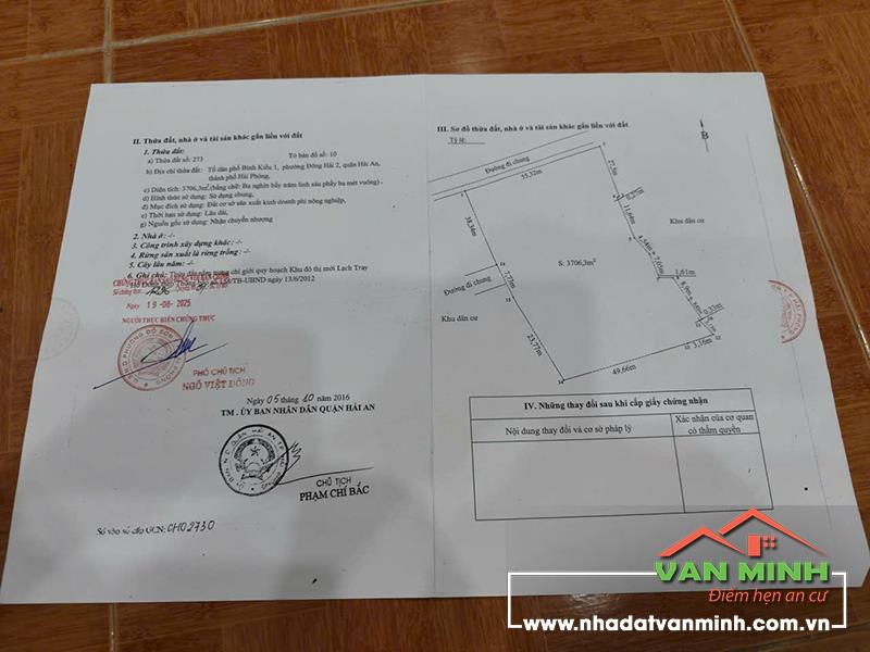 Chuyển nhượng lô đất số 463 Đông Hải, Bình Kiều - Khu TĐC Vườn Hồng, Hải An, Hải Phòng