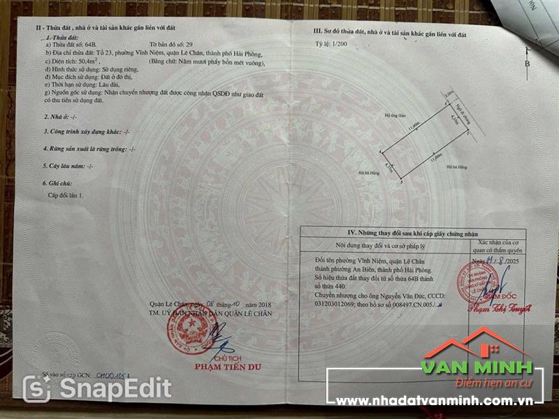 Bán nhà Khúc Thừa Dụ, An Biên, Hải Phòng