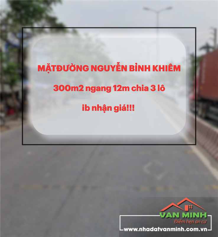 Bán đất mặt đường Nguyễn Bỉnh Khiêm, Hải Phòng