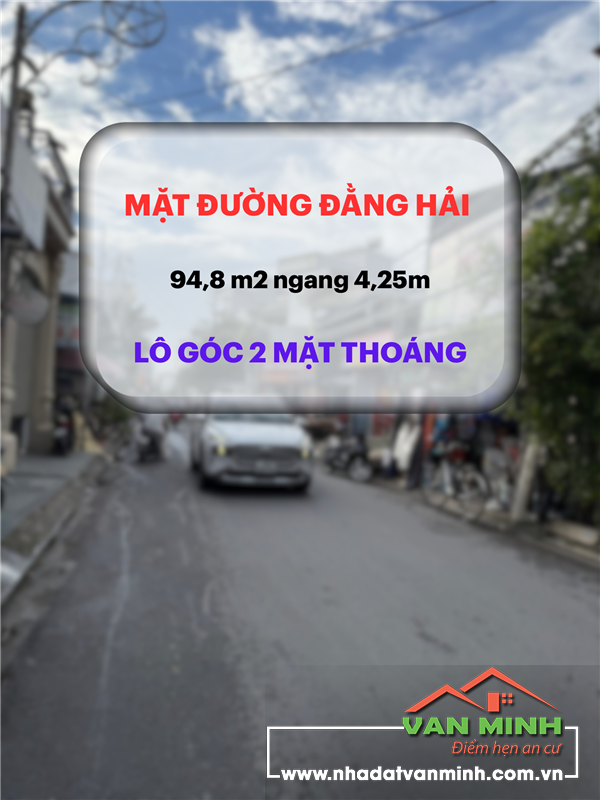 Bán đất lô góc mặt đường Đằng Hải, Hải An, Hải Phòng