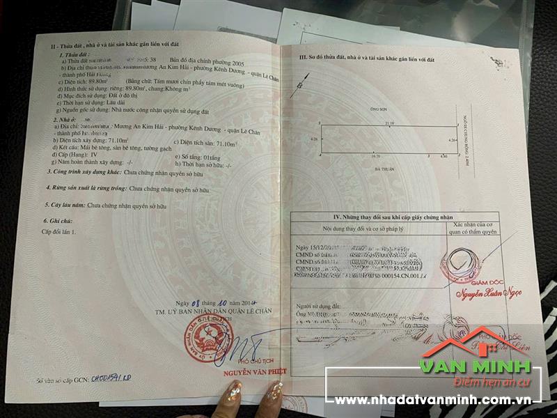 Bán đất mương Trại Lẻ Lê Chân Hải phòng