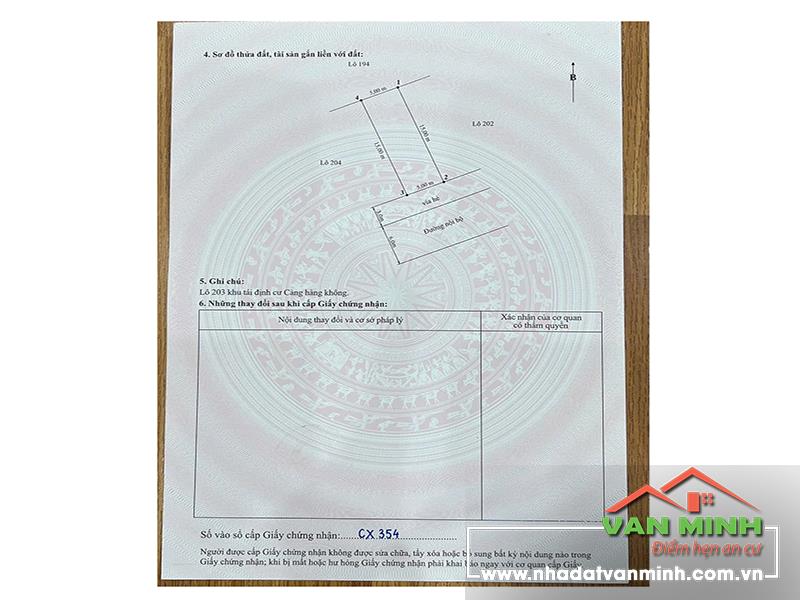 Chuyển nhượng lô đất TĐC Tràng Cát, Hải An, Hải Phòng