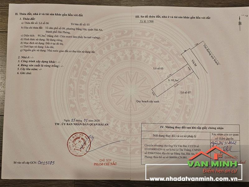 Bán đất phân lô TĐC Đông Bồ, Hải An, Hải Phòng