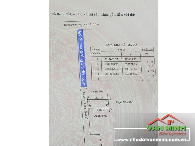 Chuyển nhượng đất tại Thôn Sú, Lâm Động, phường Thiên Hương, Hải Phòng