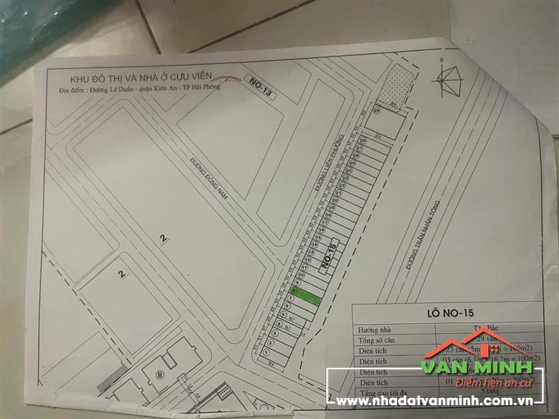 100m2 đất Phân lô khu đô thị Cựu Viên, Kiến An - Ngang 5m