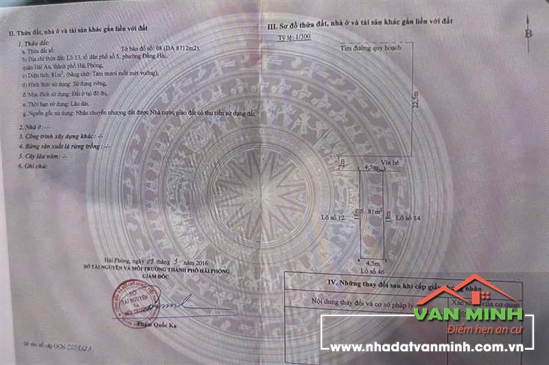 Bán đất mặt đường Bùi Viện gần hầm chui Lê Hồng Phong, Hải Phòng
