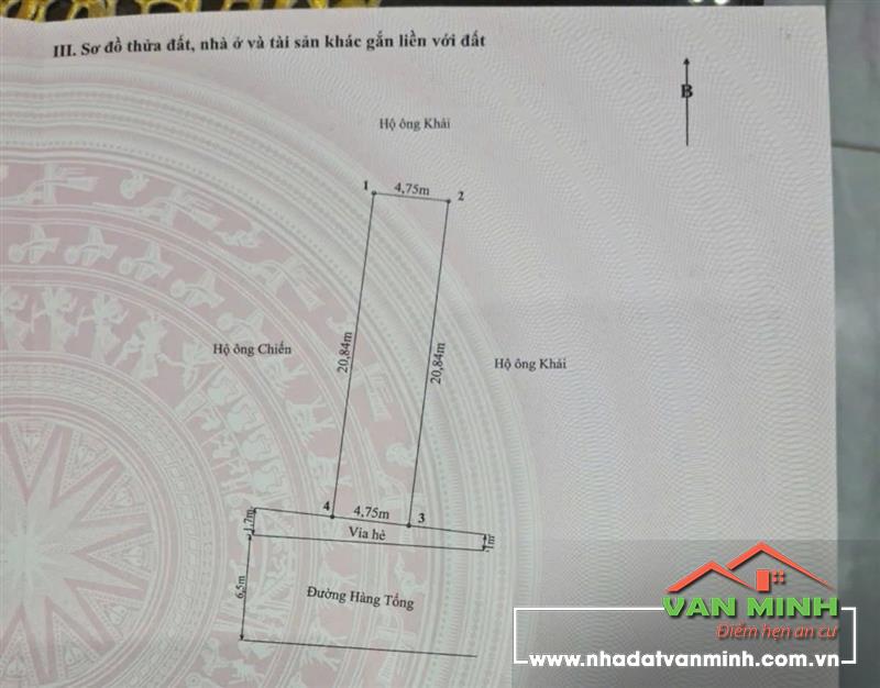 Bán đất mặt đường Hàng Tổng giảm sốc